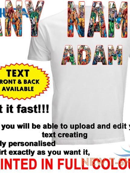 personalised t shirt marvel name word art print gift keepsake birthday christmas 1.jpg