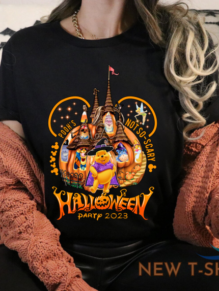 pooh s not so scary halloween party 2023 spooky season tshirt women 1.png