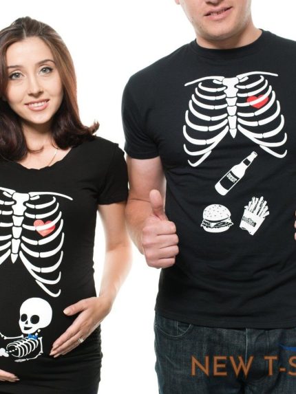 pregnancy funny x ray couple t shirts skeleton boy couples halloween costume 0.jpg