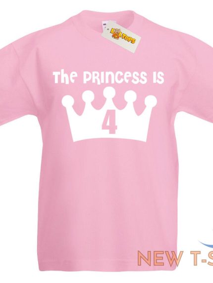 princess is 4 new t shirt 4th birthday gifts xmas presents for 4 year old girls 0.jpg