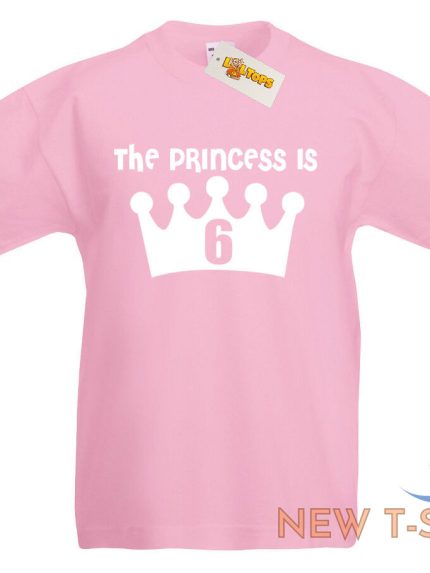 princess is 6 new t shirt 6th birthday gifts xmas presents for 6 year old girls 0.jpg