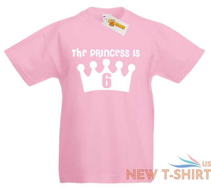 princess is 6 new t shirt 6th birthday gifts xmas presents for 6 year old girls 0.jpg