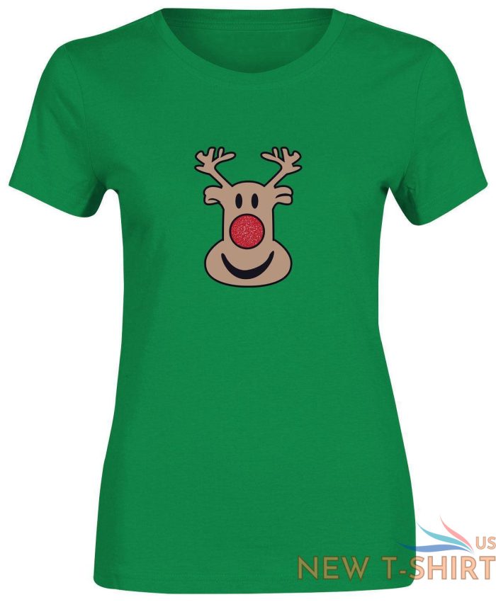 rudolph christmas print reindeer t shirt girls short sleeve top women cotton tee 0.jpg