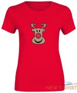 rudolph christmas print reindeer t shirt girls short sleeve top women cotton tee 3.jpg