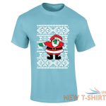 santa dabbing christmas print mens boys short sleeve gym wear cotton tee lot 2.jpg