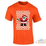 santa dabbing christmas print mens boys short sleeve gym wear cotton tee lot 7.jpg