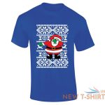 santa dabbing christmas print mens boys short sleeve gym wear cotton tee lot 8.jpg