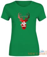 santa reindeer printed women merry christmas t shirt girls short sleeve top tee 2.jpg