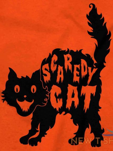 scaredy cat halloween trick treat spooky womens short sleeve crewneck tee 1.jpg