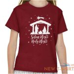 silent night holy jesus christ god christmas girls youth crewneck t shirts tees 0.jpg