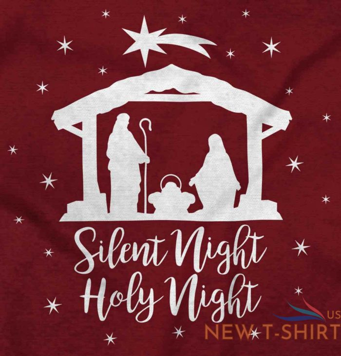 silent night holy jesus christ god christmas girls youth crewneck t shirts tees 1.jpg