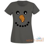 snowman face design xmas t shirt womens girl casual sports festival top tees 3 1.jpg