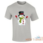 snowman hat christmas print t shirt mens boys short sleeve gym cotton tee lot 5.jpg