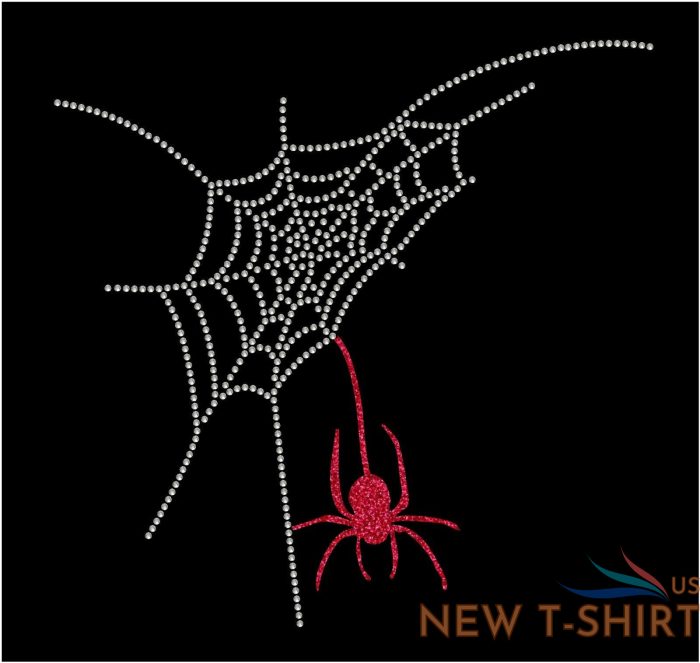 spider web rhinestone and glitter women s long sleeve shirts halloween 1.jpg