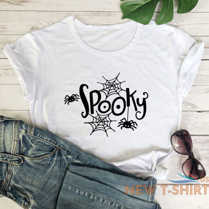 spooky spiders halloween t shirt funny women graphic holiday gift top tee shirt 2.jpg