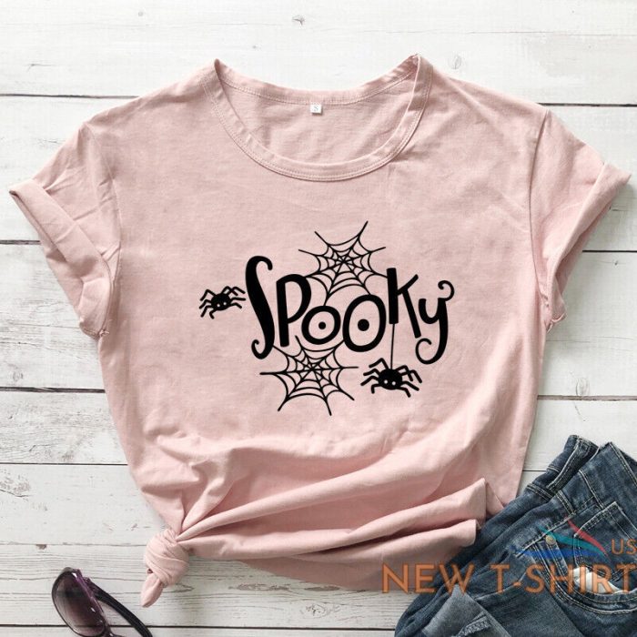 spooky spiders halloween t shirt funny women graphic holiday gift top tee shirt 5.jpg