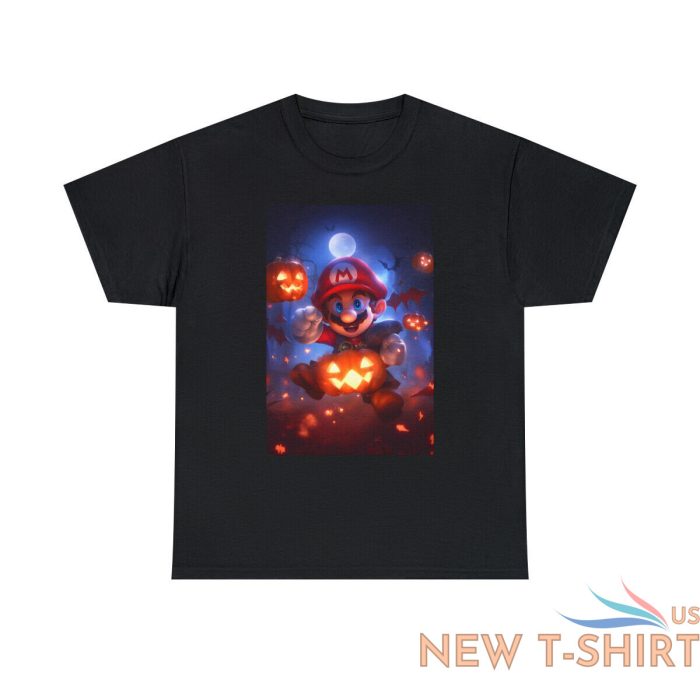 super mario and the pumpkins t shirt pumpkin halloween tee 2.jpg