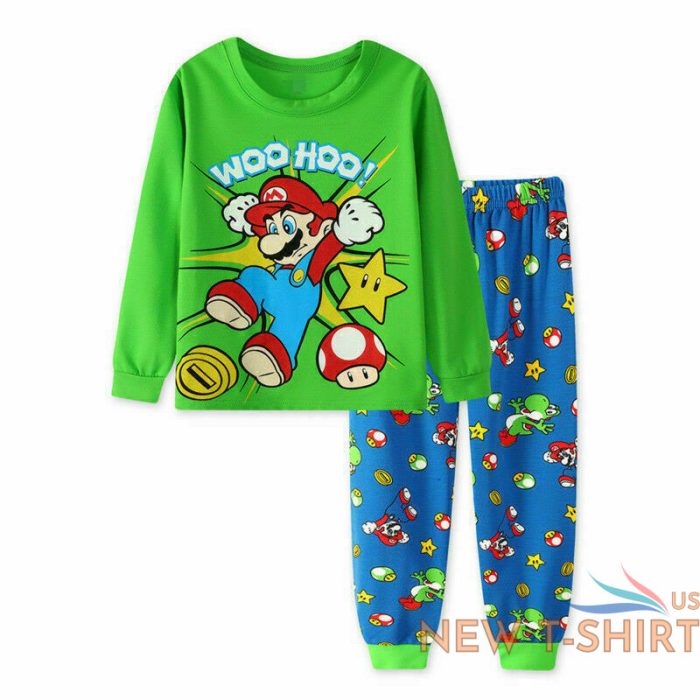super mario pyjamas kids set pjs character gift nightwear birthday christmas kid 4.jpg
