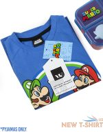 super mario pyjamas luigi boys long sleeve kids blue t shirt trousers pjs 4.jpg