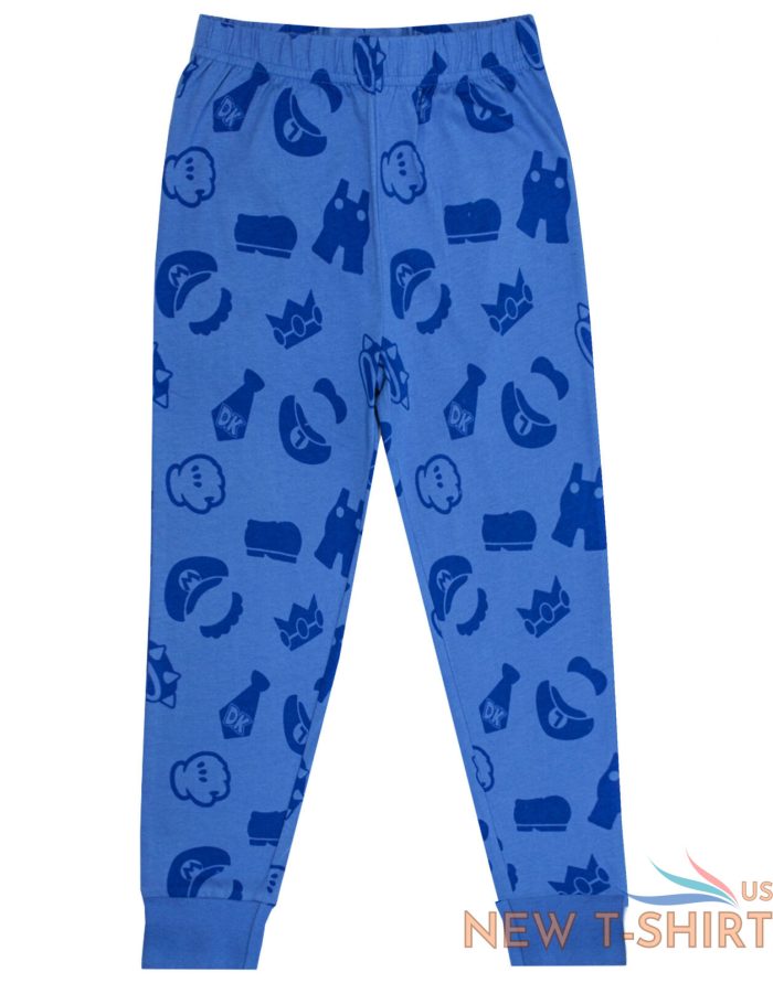 super mario pyjamas luigi boys long sleeve kids blue t shirt trousers pjs 5.jpg