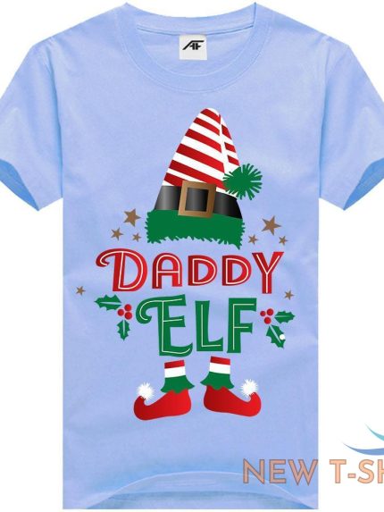 the big elf print christmas t shirt mens daddy elf kids 100 cotton xmas top 0.jpg