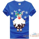 the christmas reindeer print t shirt mens kids short sleeve 100 cotton xmas top 2.jpg