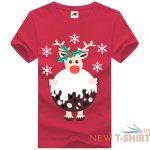 the christmas reindeer print t shirt mens kids short sleeve 100 cotton xmas top 3.jpg