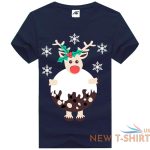 the christmas reindeer print t shirt mens kids short sleeve 100 cotton xmas top 7.jpg