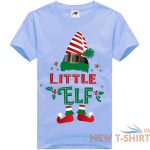 the little elf print christmas t shirt mens kids 100 cotton xmas party top tees 0.jpg