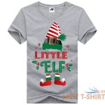 the little elf print christmas t shirt mens kids 100 cotton xmas party top tees 1.jpg