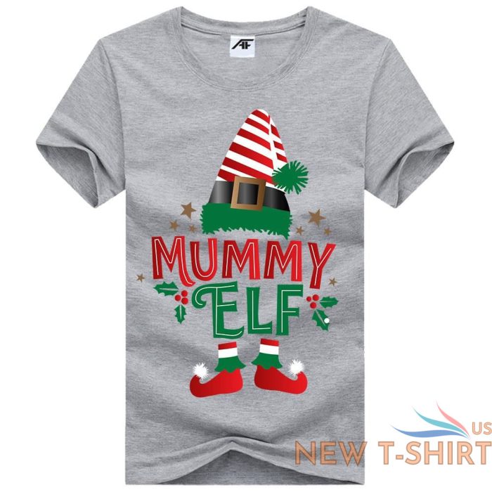 the little elf print christmas t shirt mens kids 100 cotton xmas party top tees 2.jpg