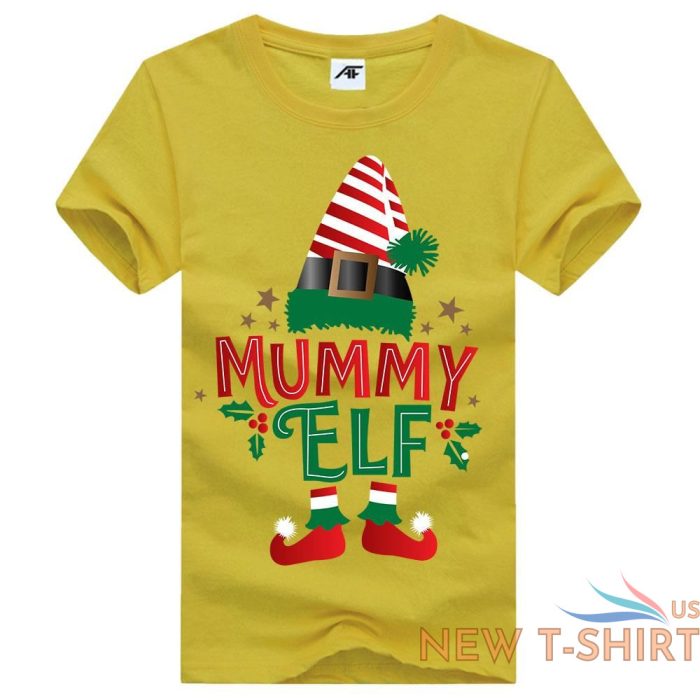 the little elf print christmas t shirt mens kids 100 cotton xmas party top tees 7.jpg