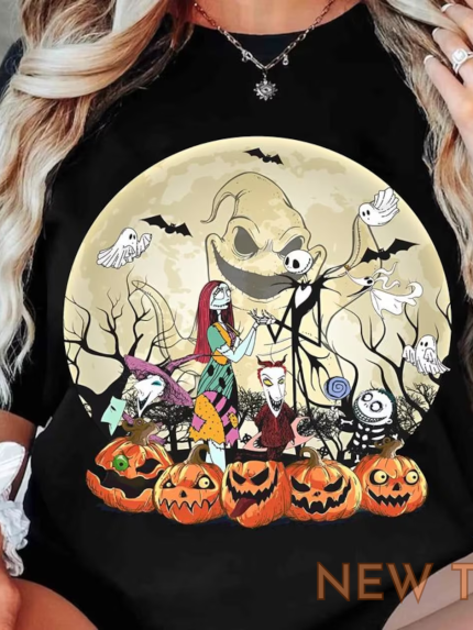 the nightmare before christmas jack sally friends halloween tshirt women 0.png