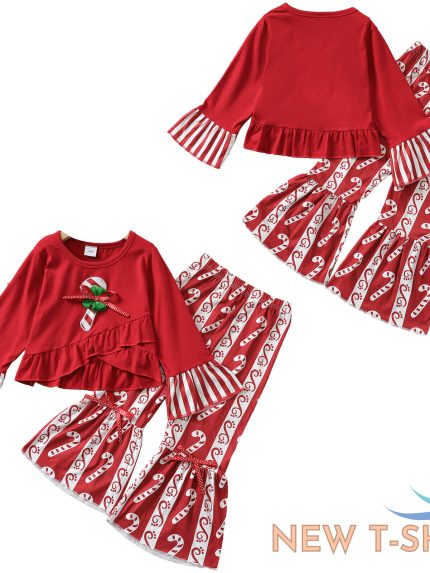 toddler kids girls christmas outfit round neck t shirt dress leggings pants set 0.jpg