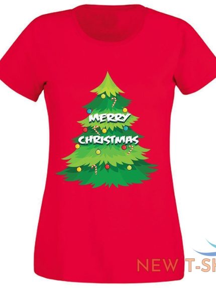 tree merry christmas printed t shirt ladies girls crew neck xmas party top 0.jpg