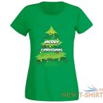 tree merry christmas printed t shirt ladies girls crew neck xmas party top 2.jpg