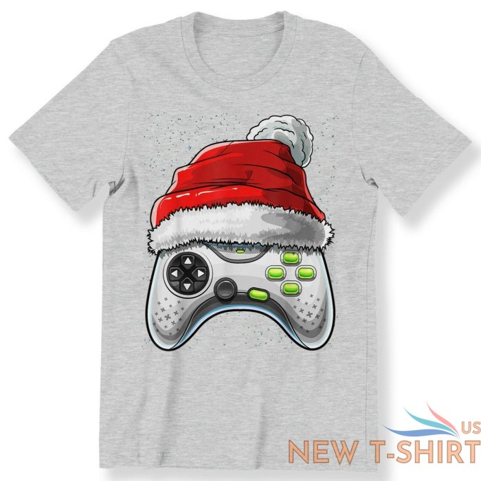 video game controller christmas for men boys kids adult t shirt santa hat gamer 1.jpg