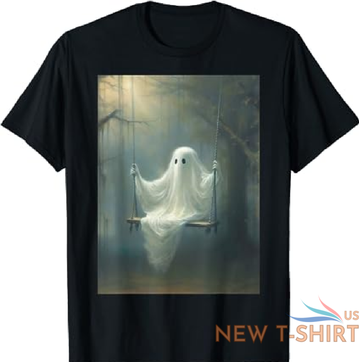 vintage halloween costume ghost swing in the forest gothic t shirt 2.png