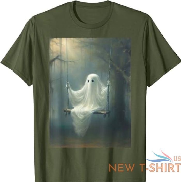 vintage halloween costume ghost swing in the forest gothic t shirt 4.png