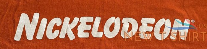 vintage nickelodeon made in usa orange logo shirt 90s single stitch fotl size l 5.jpg