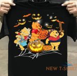 winnie the pooh happy halloween night jack o lantern bats flying tshirt women 0.jpg