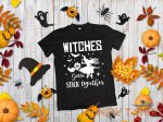 witches gotta stick together t shirt witch halloween tee 0.jpg