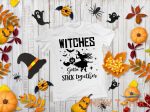 witches gotta stick together t shirt witch halloween tee 1.jpg