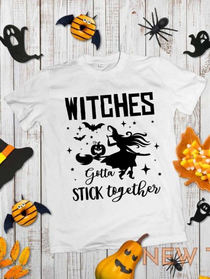 witches gotta stick together t shirt witch halloween tee 1.jpg