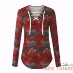 women blouse loose casual halloween long sleeved printed v neck t shirt tops us 7 1.jpg