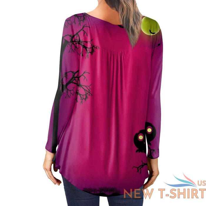 women casual v neck long sleeve halloween t shirt button up top blouse shirt us 7 1.jpg