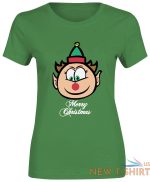 women chrimbo elf print merry christmas t shirt cotton girls short sleeve top 2.jpg