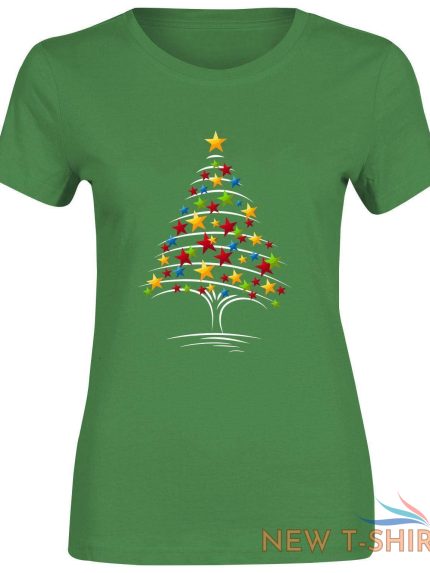 women christmas multi stars tree print t shirt ladies crew neck party top 0.jpg