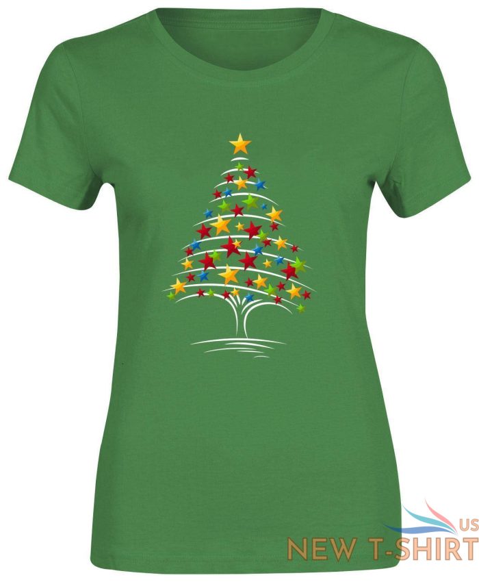 women christmas multi stars tree print t shirt ladies crew neck party top 0.jpg