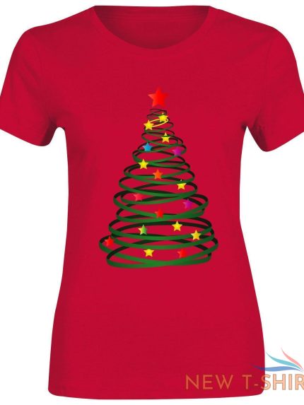 women christmas tree stars print shirt short sleeve xmas gift top tees 0.jpg
